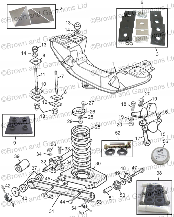 Image for Front suspension - Cross member and Springs
